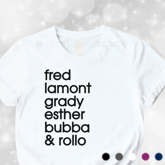 Sanford and Son Character List T-shirt