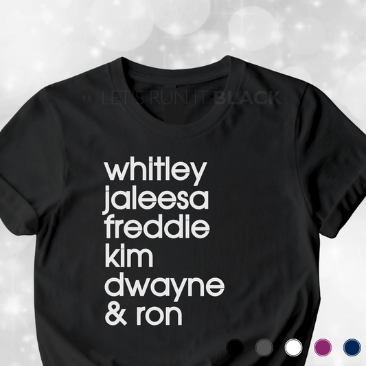A Different World Character List T-shirt