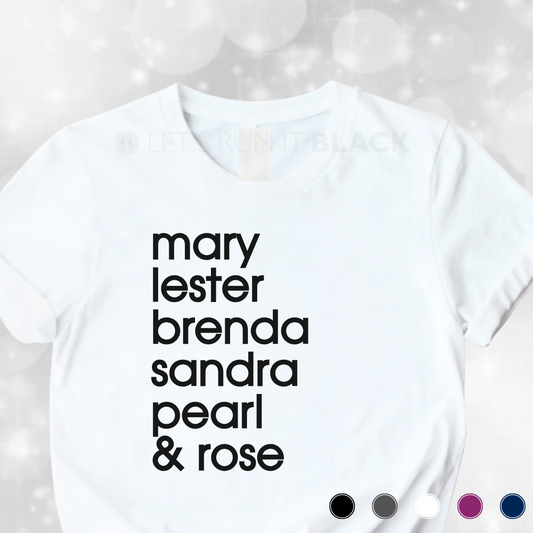 227 Character List T-shirt