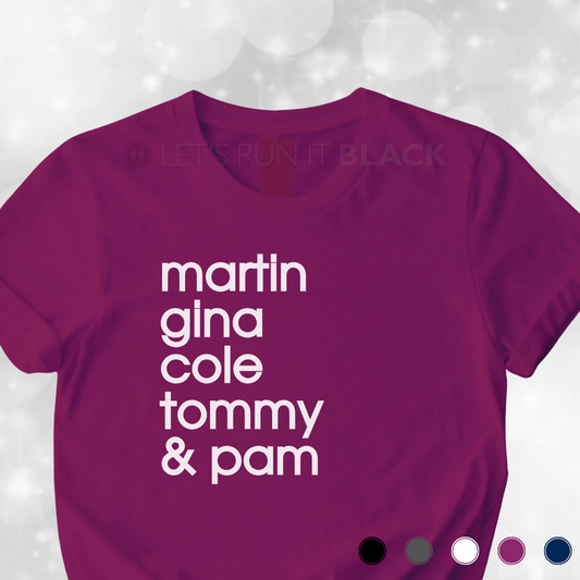 Martin Character List T-shirt